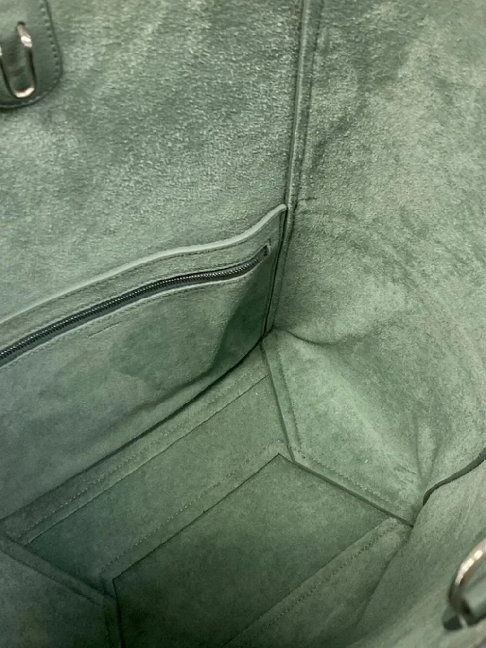 CELINE Sangle Medium 189593AH.29CN Celadon Grained Calfskin Shoulder Bag